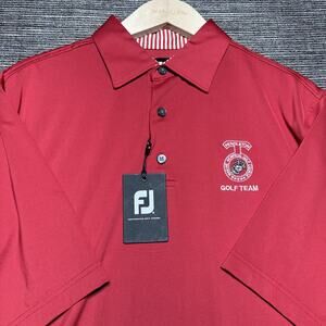 Footjoy Marines Polo Shirt Men's M Red Short Sleeve Memorial Golf Team